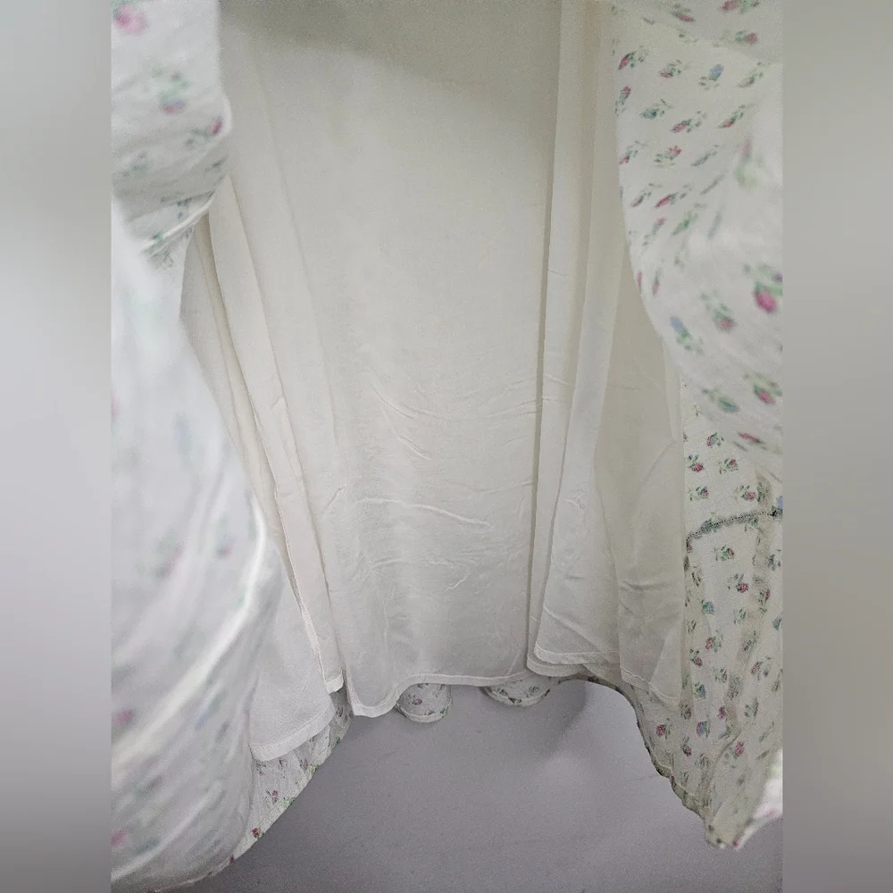 NWT FREE PEOPLE -Sz S- Sweet Hearts Midi Dress in Ivory Combo - Picture 14 of 16